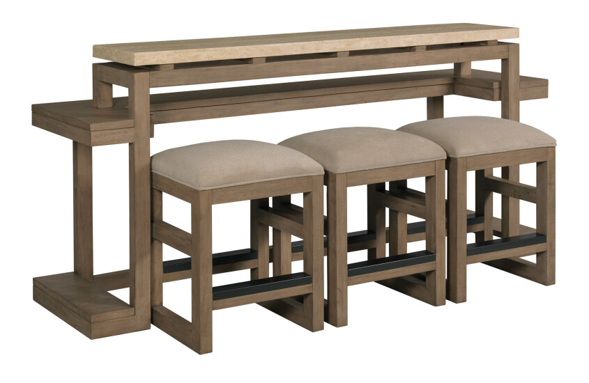 Nash-COUNTER CONSOLE W/3 STOOLS
