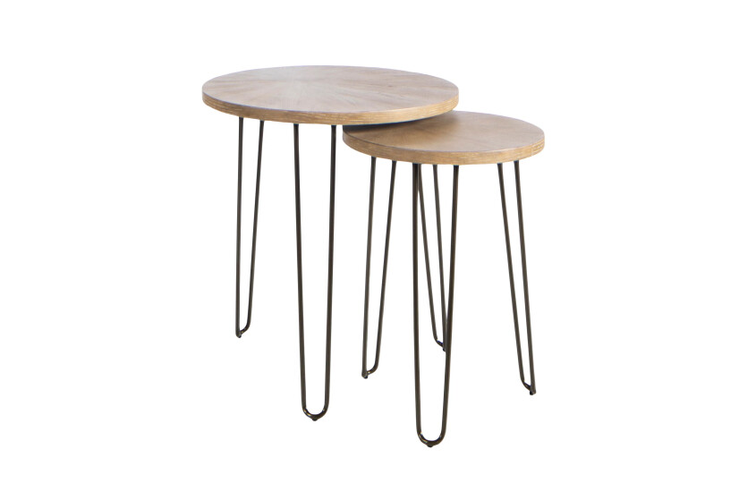 -ROUND NESTING END TABLES
