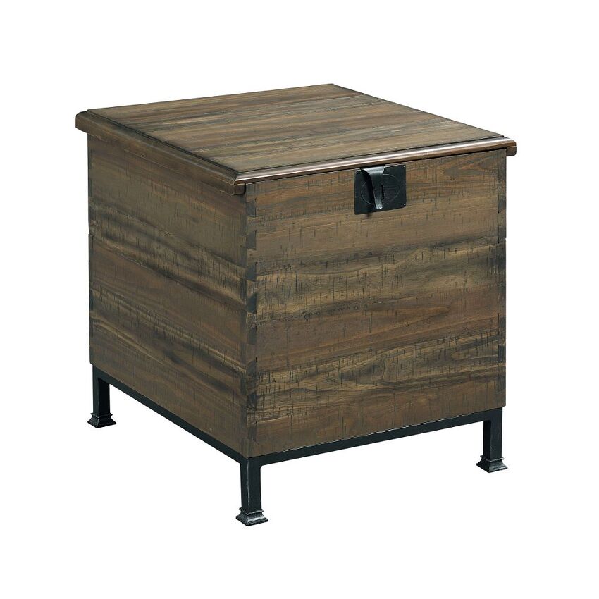 HIDDEN TREASURES-MILLING CHEST END TABLE