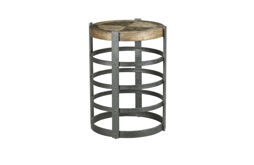 -BARREL STRAP END TABLE