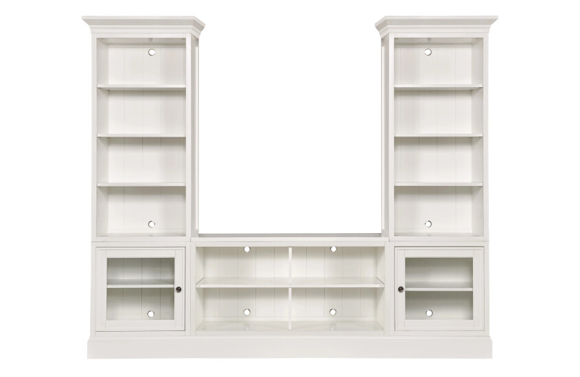 Structures-QUAD BOOKCASE CONSOLE W/DISPLAY PIERS