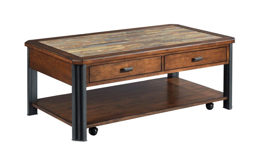 SLATON-HAMILTON-Rectangular Drawer Cocktail Table