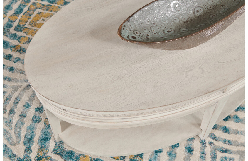 OVAL COFFEE TABLE-CLASSIC WHITE Room 2