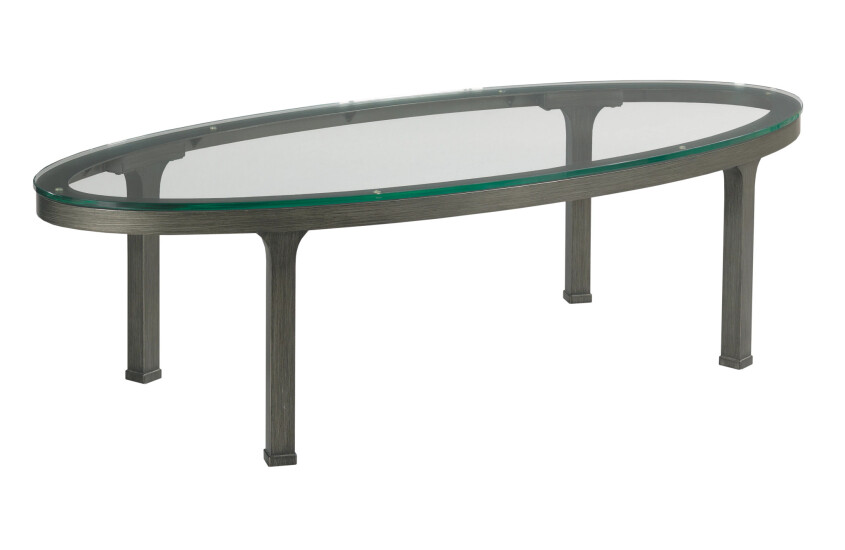OVAL GLASS TOP COFFEE TABLE Primary
