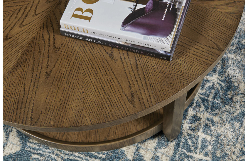 ROUND COFFEE TABLE W/6 CASTERS Room 2