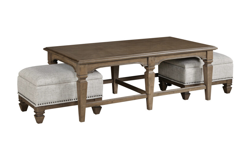 NESTING COFFEE TBL W/2 OTTOMANS - PACKAGE Room 2