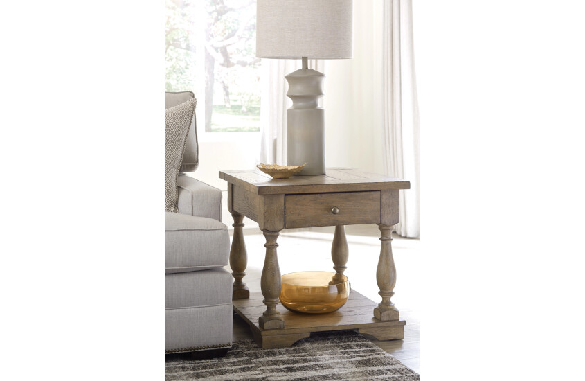 RECTANGULAR DRAWER END TABLE - 2