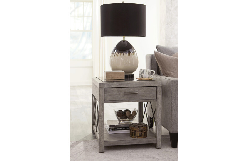 RECTANGULAR DRAWER END TABLE - 2