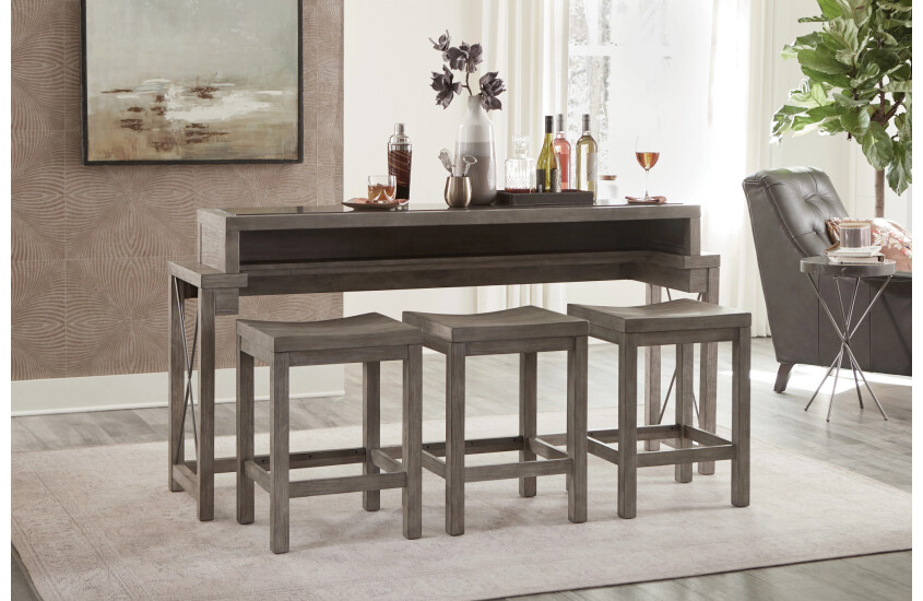 BAR CONSOLE WITH THREE STOOLS Room Scene 1