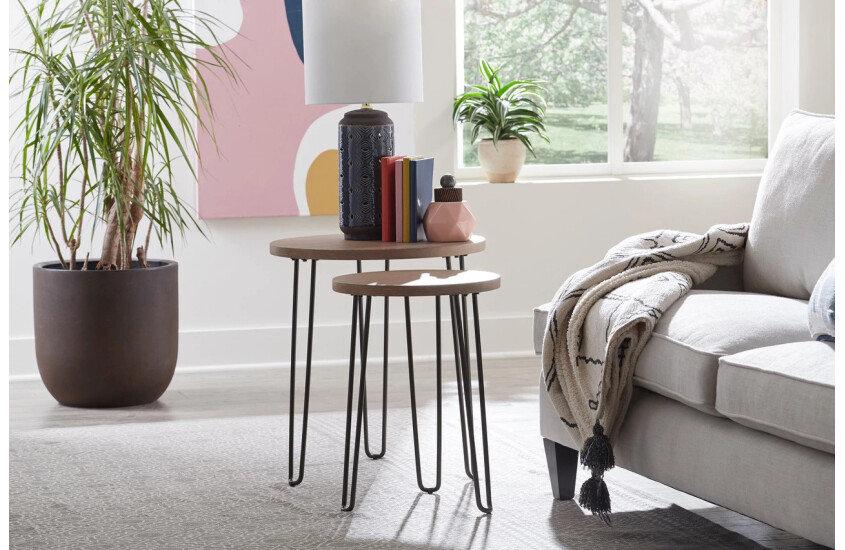 ROUND NESTING END TABLES Room Scene 1