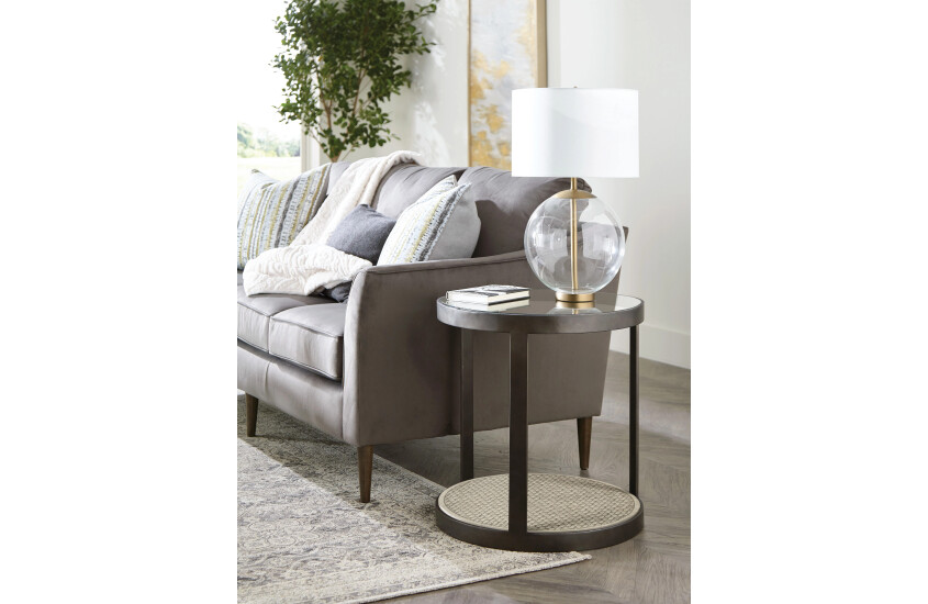 CONCRETE ROUND END TABLE Room Scene 1