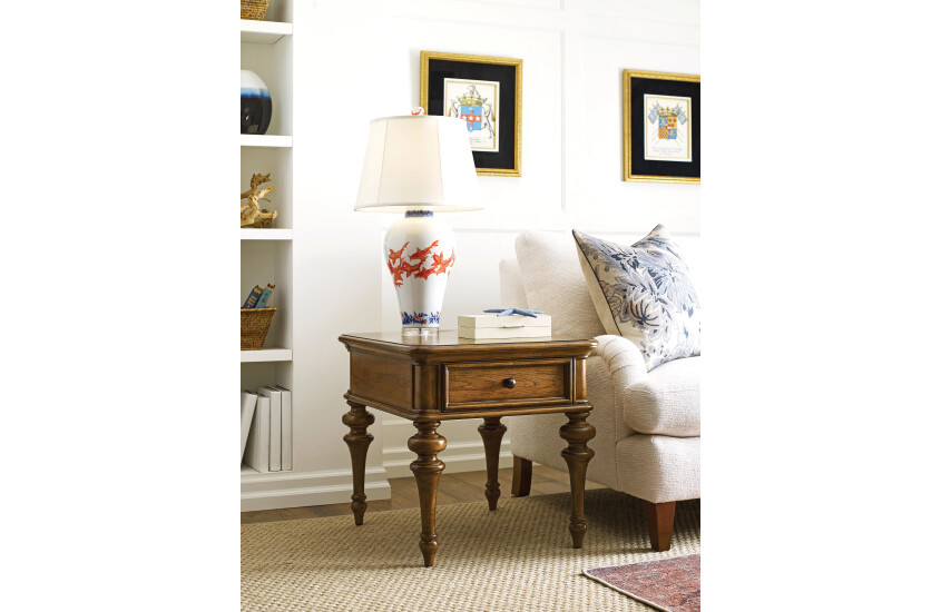 PEARSON RECTANGULAR DRAWER END TABLE Room Scene 1