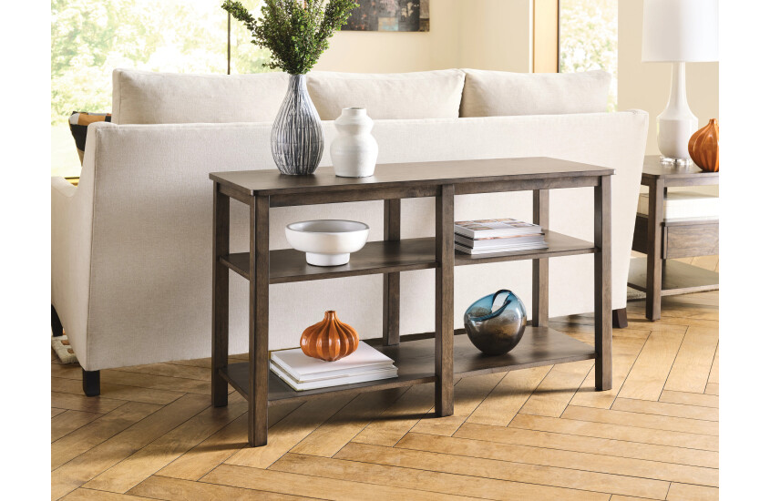 RECTANGULAR SOFA TABLE-DEEP BROWN Room 1