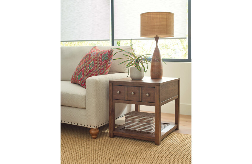 RECTANGULAR DRAWER END TABLE Room 1