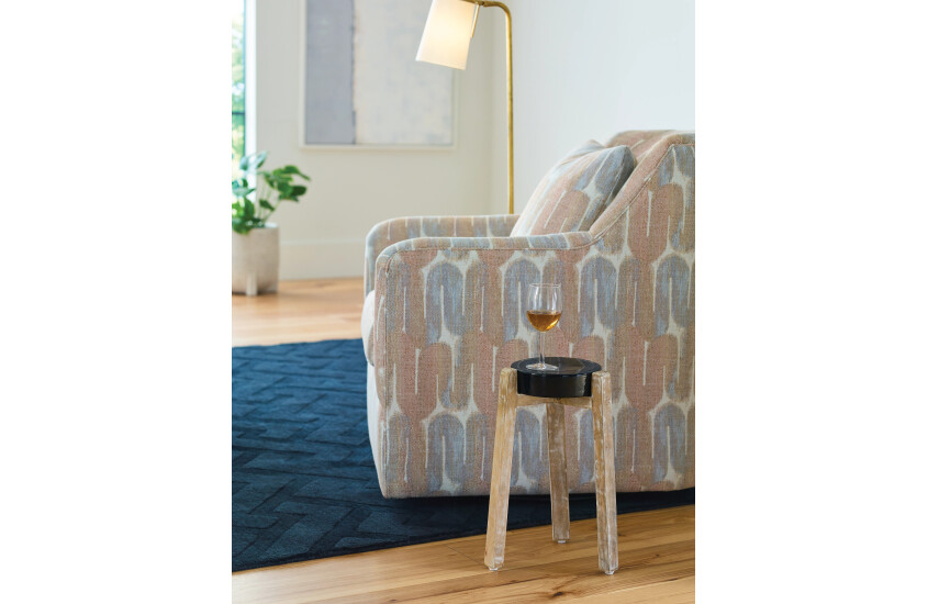 DARK CAST GLASS ACCENT TABLE Room 1