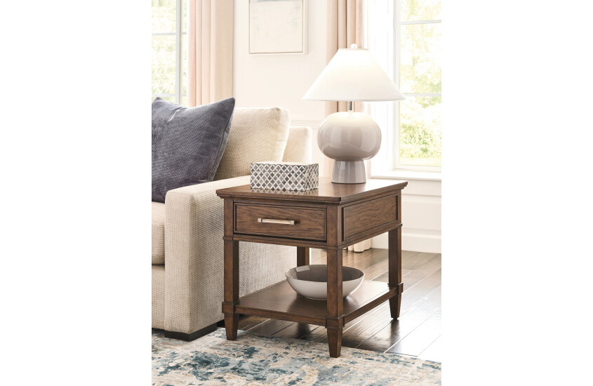 RECTANGULAR DRAWER END TABLE Room 1