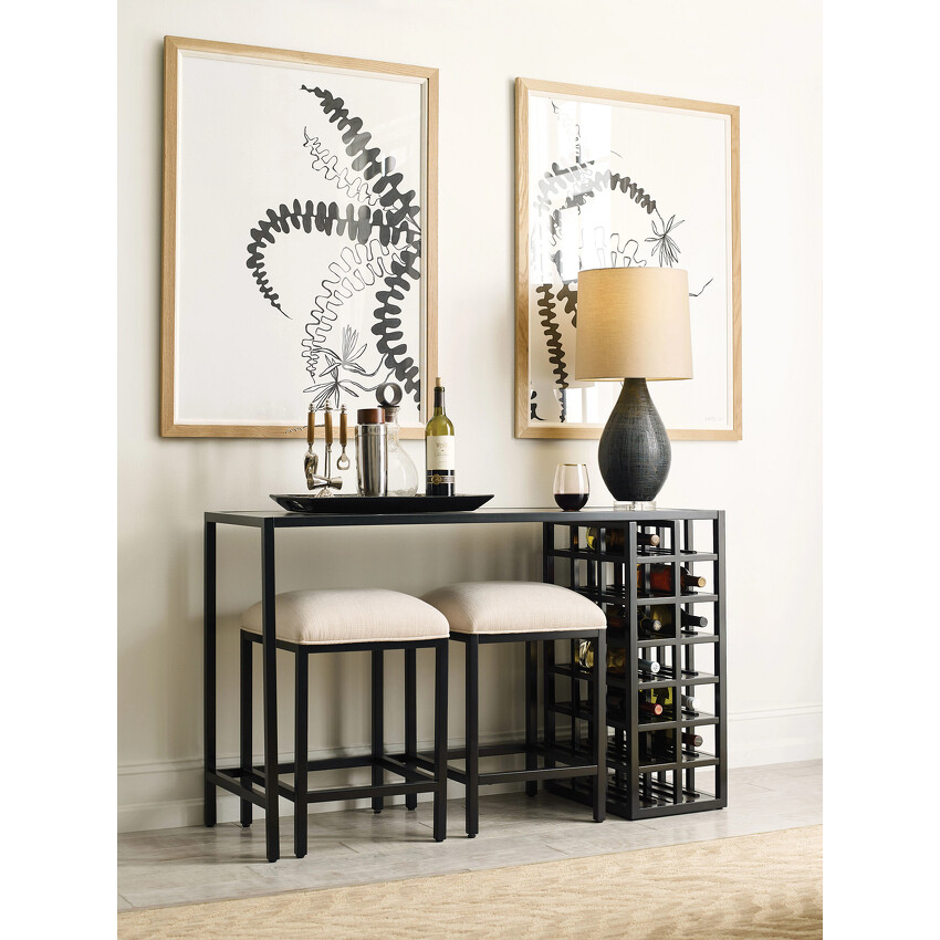WINE CONSOLE TABLE W/2 STOOLS - 2