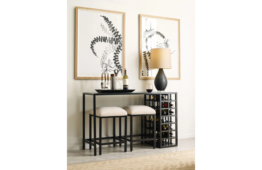 WINE CONSOLE TABLE W/2 STOOLS - 2