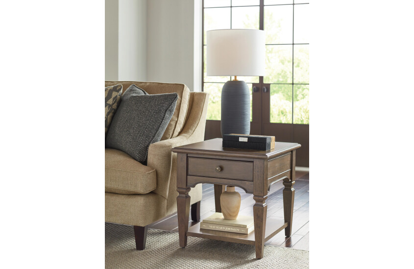 RECTANGULAR DRAWER END TABLE Room 1