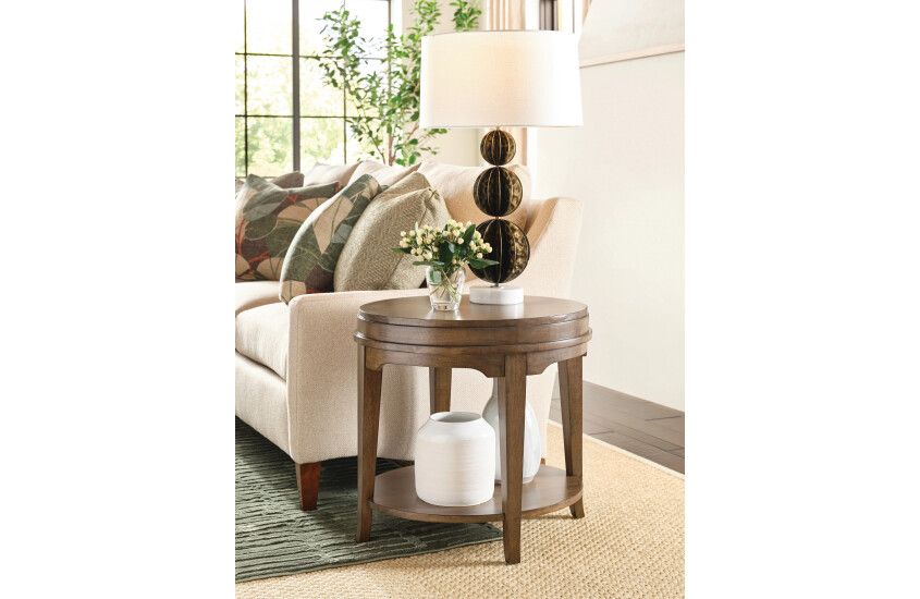 OVAL END TABLE-AUBURN Room 1