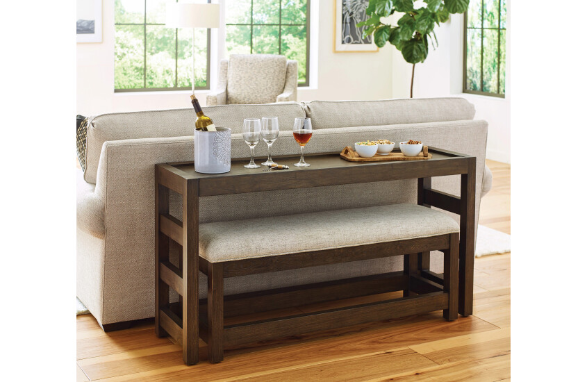 RECTANGULAR CONSOLE TBL W/BENCH - 2