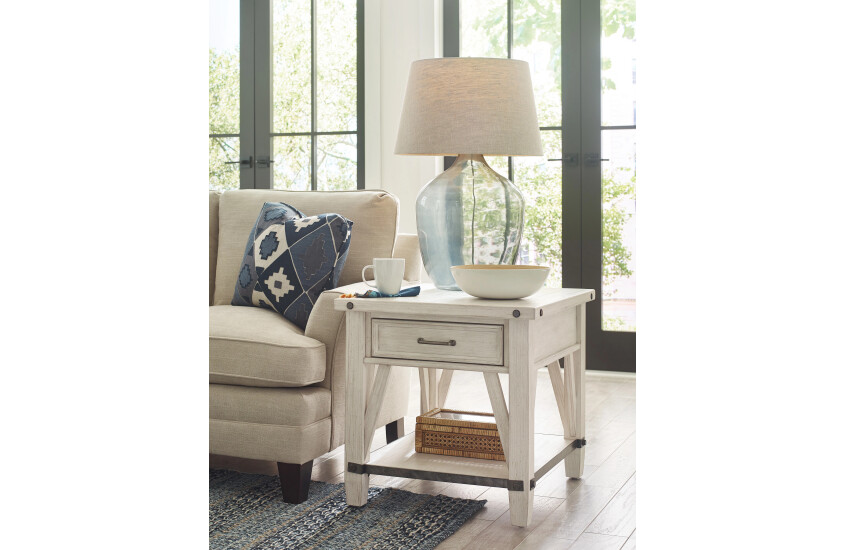 RECTANGULAR DRAWER END TABLE Room 1