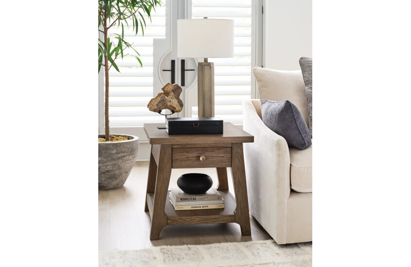 RECTANGULAR DRAWER END TABLE Room 1