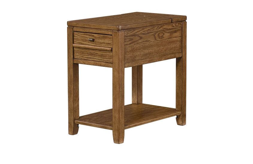 -DOWNTOWN CHAIRSIDE TABLE-OAK