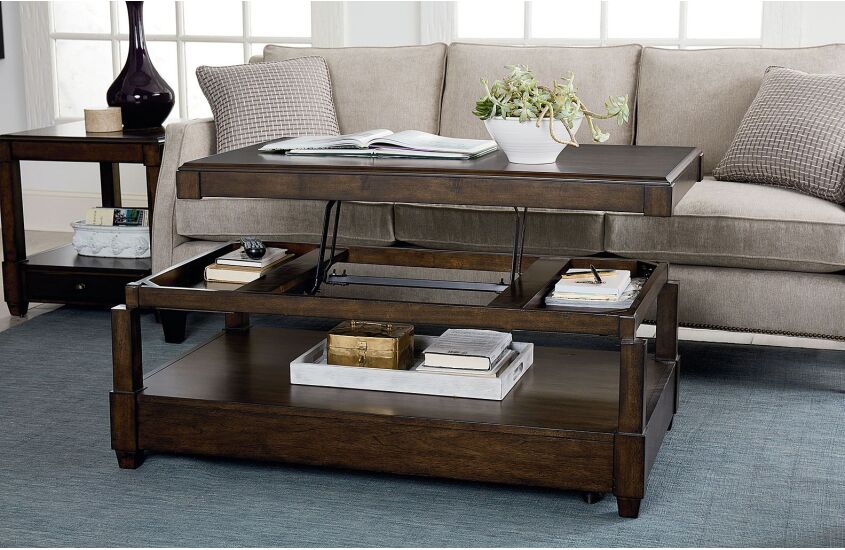 RECTANGULAR LIFT TOP COFFEE TABLE - 3