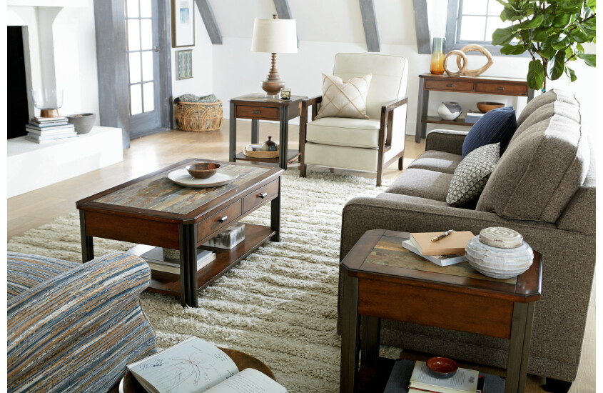 Rectangular Drawer Cocktail Table Room 1