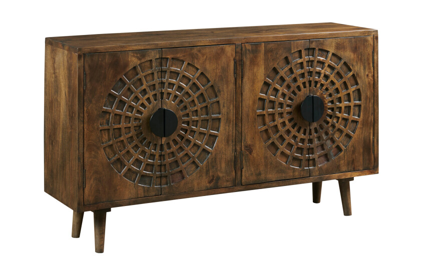 HIDDEN TREASURES-RADIAL FOUR DOOR CABINET