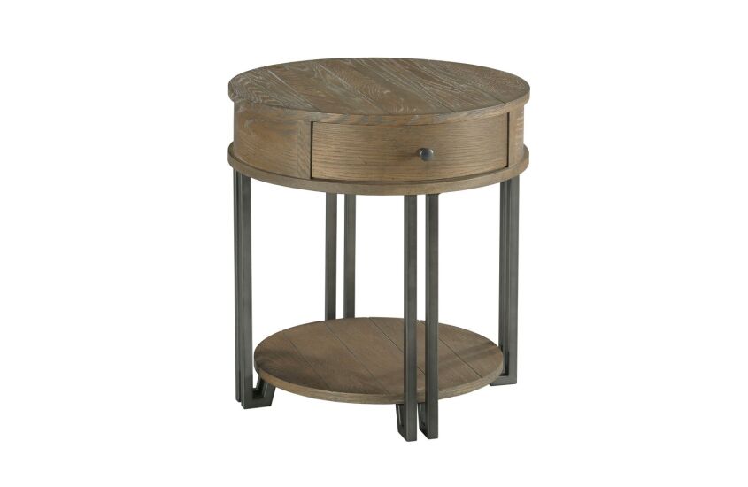 SADDLETREE-HAMILTON-ROUND CHAIRSIDE TABLE