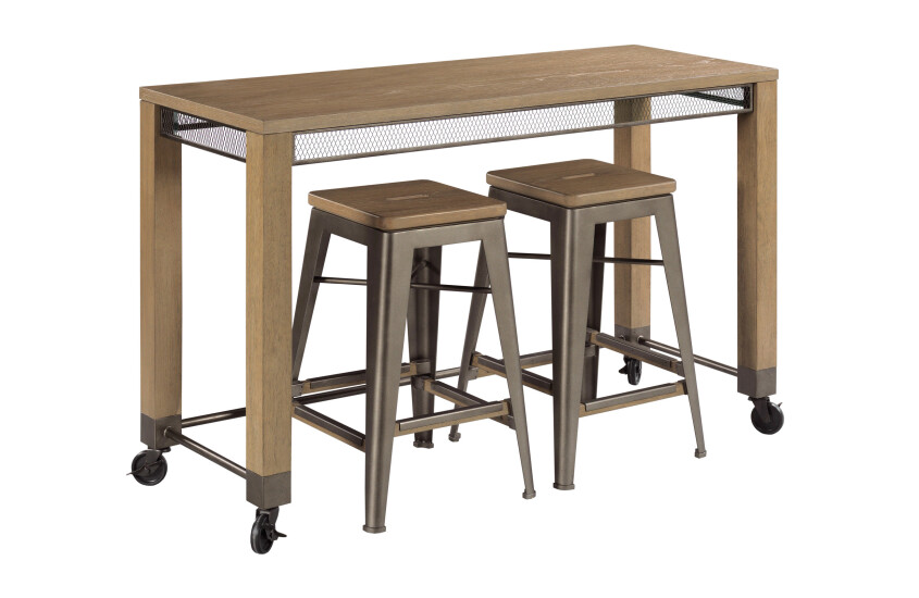 -COUNTER CONSOLE W/2 STOOLS