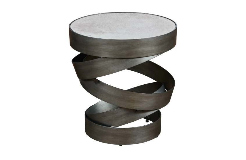 HIDDEN TREASURES-HELIX ROUND ACCENT TABLE