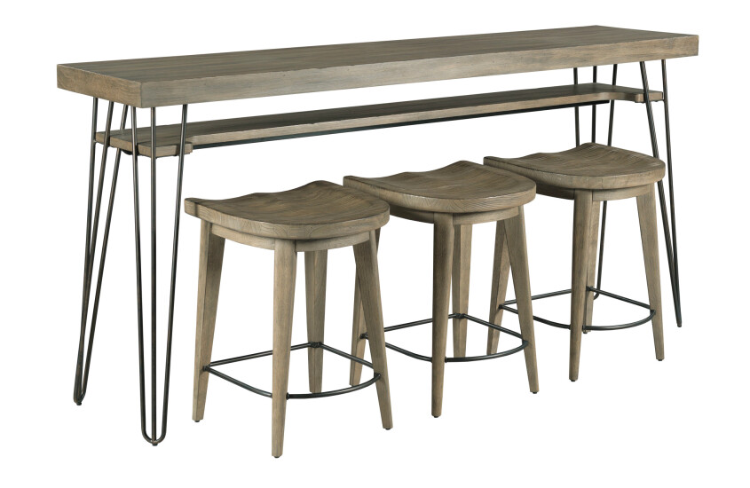 BAR CONSOLE WITH THREE STOOLS Primary