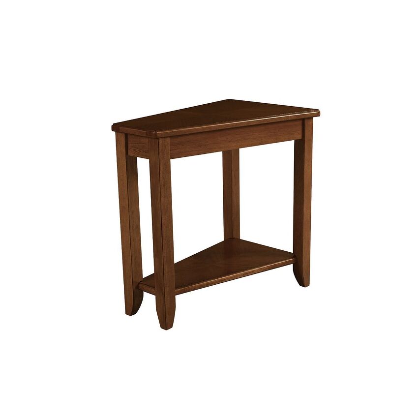 CHAIRSIDES-WEDGE CHAIRSIDE TABLE-OAK